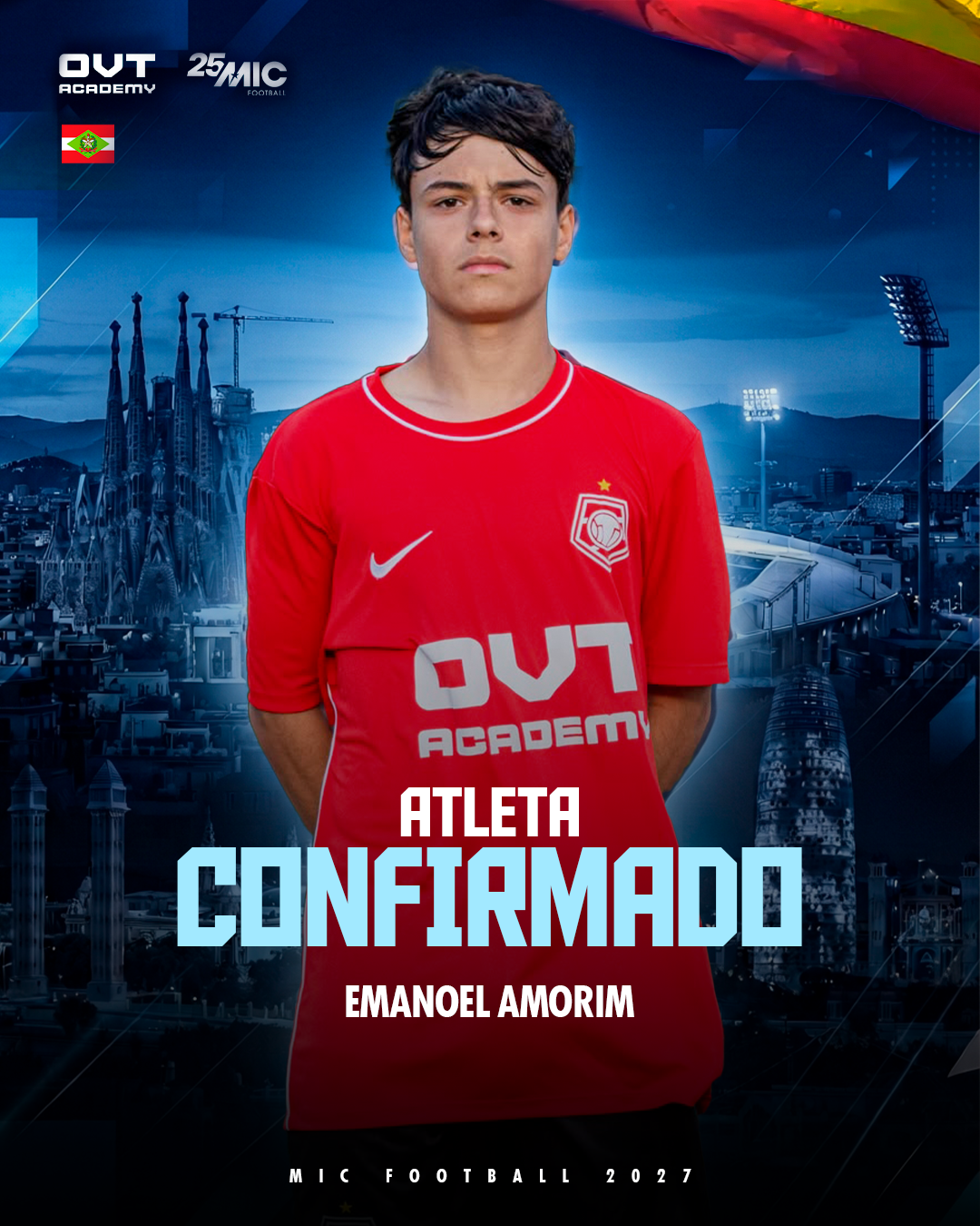 Emanoel Amorim, atleta confirmado pela OVT Academy